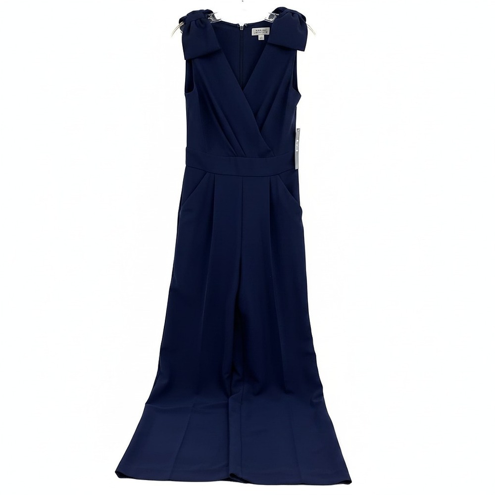 Tahari Blue Bow Accent Sleeveless Jumpsuit | Regular 2